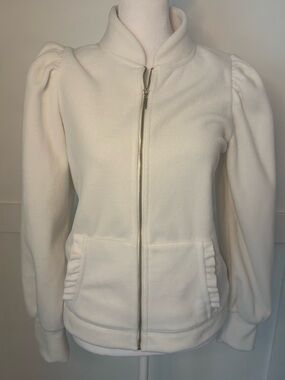 Lilly Pulitzer Cream Zip-Front Cabello fleece jacket size XS